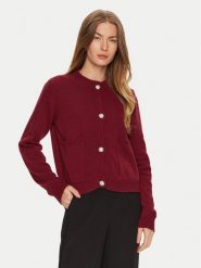 ViCOLO Kardigan 77100S Bordowy Regular Fit. Czerwone kardigany damskie ViCOLO, s, bez wzorów, z syntetyku. Za 419.99 zł.