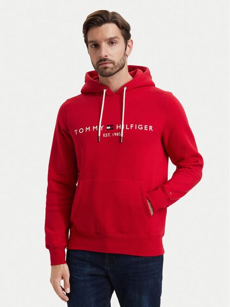 Tommy Hilfiger Bluza Logo MW0MW11599 Czerwony Regular Fit. Czerwone bluzy bez kaptura męskie Tommy Hilfiger, m, z bawełny. Za 489.99 zł.