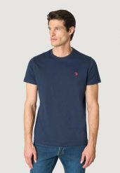 Koszulka crop top Mężczyzna U.S. POLO ASSN. MICK-BASIC. Niebieskie koszulki polo męskie U.S. Polo Assn., m, bez wzorów, z bawełny, bez ramiączek. Za 113.95 zł.