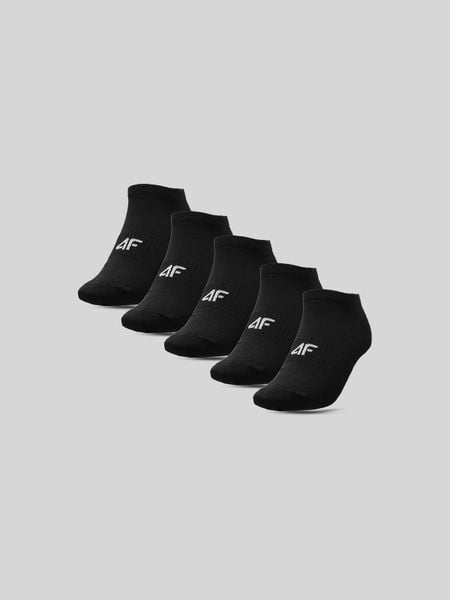 4F Skarpetki krótkie (5-pack) męskie - czarne 43-46. Czarne skarpetki męskie 4f, bez wzorów, z bawełny. Za 59.99 zł.