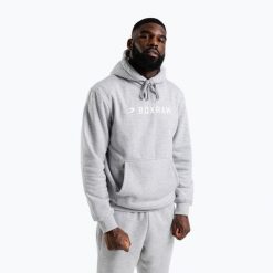 Bluza męska BOXRAW A.B.C. Hoodie. Szare bluzy z kapturem męskie BOXRAW, m, z bawełny. Za 269.99 zł.