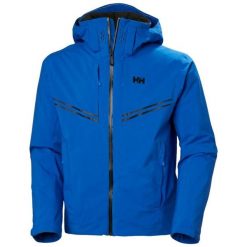Kurtka narciarska Helly Hansen Alpha Infinity. Niebieskie kurtki męskie Helly Hansen, na zimę, m, bez wzorów, sportowe, bez kaptura. W wyprzedaży za 2,202.50 zł.