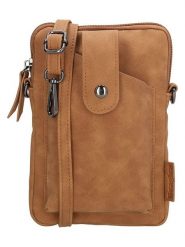 Beagles Skórzana torebka "Lourenza" w kolorze jasnobrązowym na telefon - 13 x 19 x 2cm rozmiar: onesize. Brązowe torebki klasyczne damskie Beagles, bez wzorów, z materiału, bez dodatków. Za 84.21 zł.