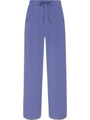 Naturana Spodnie w kolorze niebieskim rozmiar: M. Niebieskie spodnie materiałowe damskie Naturana, bez wzorów, z bawełny, z podwyższonym stanem. Za 91.77 zł.