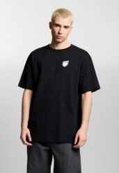 Koszulka sportowa męska Prosto Shield Splash z krótkim rękawem. Czarne t-shirty sportowe męskie Prosto., m, z bawełny, bez ramiączek. Za 144.99 zł.