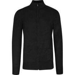Sweter Czarny ze Stójką, Zapinany na Zamek, Ściągacze, Męski -BRAVE SOUL. Czarne kardigany męskie Brave Soul, m, bez wzorów, z poliamidu, eleganckie, bez kołnierzyka. Za 119.00 zł.