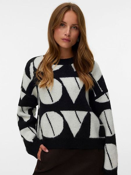 Vero Moda Sweter w kolorze czarnym rozmiar: XL. Czarne swetry klasyczne damskie Vero Moda, xl, z wełny, bez kołnierzyka. Za 95.92 zł.