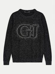 Guess Sweter J4YR00 Z3FP0 Czarny Regular Fit. Czarne swetry dziewczęce Guess, z aplikacjami, z wiskozy, bez kołnierzyka. Za 129.99 zł.