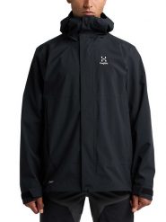 Haglöfs Kurtka funkcyjna "Koyal" w kolorze czarnym rozmiar: XL. Czarne kurtki outdoor męskie Haglöfs, m, bez wzorów, z materiału, bez kaptura. Za 546.95 zł.