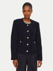 Tommy Hilfiger Kurtka przejściowa WW0WW44340 Granatowy Regular Fit. Niebieskie kurtki damskie Tommy Hilfiger, bez wzorów, z wełny, bez kaptura. Za 839.99 zł.