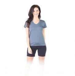 Koszulka turystyczna damska Woolona Calima 100% Merino. Fioletowe t-shirty damskie WOOLONA, m, bez wzorów, z materiału, bez kołnierzyka. Za 261.00 zł.