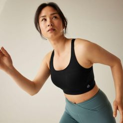 Biustonosz sportowy damski Power. Czarne biustonosze sportowe damskie Dare 2b, bez wzorów. W wyprzedaży za 282.50 zł.