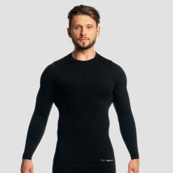 Koszulka męska fitness z długim rękawem slim czarna Fuse. Czarne bielizna termoaktywna męska GYMBEAM, m, z elastanu, bez ramiączek, na fitness i siłownię. Za 105.90 zł.
