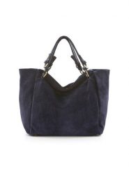 Lucca Baldi Skórzany shopper bag "Gimignano" w kolorze granatowym - 45 x 50 x 20 cm rozmiar: onesize. Niebieskie shopper bag damskie Lucca Baldi, bez wzorów, z materiału, przez ramię, bez dodatków. Za 339.00 zł.