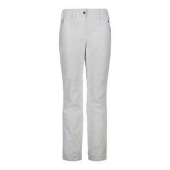 Spodnie narciarskie dla kobiet CMP. Białe spodnie materiałowe damskie CMP, bez wzorów, sportowe. Za 379.99 zł.