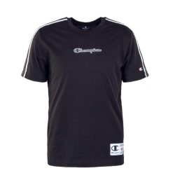 T-shirt fitness męski. Czarne t-shirty męskie CHAMPION, m, bez wzorów, z bawełny, bez kołnierzyka. Za 144.40 zł.