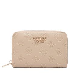 Portfel Guess. Brązowe portfele damskie Guess, z aplikacjami. Za 199.99 zł.