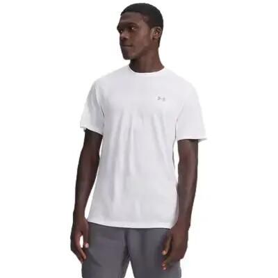 Koszulka Under Armour Velociti. Białe t-shirty sportowe męskie Under Armour, l, z materiału, bez ramiączek, do biegania. Za 209.26 zł.