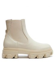 ONLY Shoes Sztyblety Onltola-15 15320055 Écru. Botki damskie ONLY Shoes, ze skóry, bez obcasa, na płaskiej podeszwie, bez zapięcia. Za 249.99 zł.