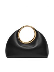 JACQUEMUS Torebka Mini ring handbag 241BA395 Czarny. Czarne torebki klasyczne damskie JACQUEMUS, bez wzorów, ze skóry, bez dodatków. Za 3,319.00 zł.