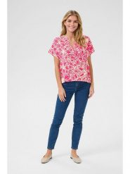 Kaffe Bluzka w kolorze różowym rozmiar: 46. Różowe bluzki damskie Kaffe, bez wzorów, z wiskozy, bez kołnierzyka, bez ramiączek. Za 69.99 zł.