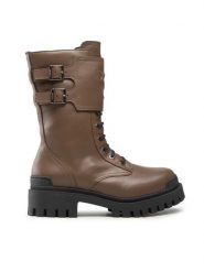 Pinko Trapery Cumino Boot 1H2135 A072 Brązowy. Brązowe trapery damskie Pinko, ze skóry, bez obcasa. Za 1,749.00 zł.