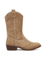 Tommy Hilfiger Kowbojki T3A6-34041-1429691 Brązowy. Brązowe botki dziewczęce Tommy Hilfiger, bez wzorów, ze skóry, bez ramiączek. Za 499.99 zł.