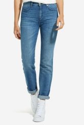 WRANGLER HIGH RISE SLIM DAMSKIE SPODNIE JEANSOWE PERFECT GAME W27GEP025. Spodnie materiałowe damskie Wrangler, bez wzorów, z jeansu. Za 189.99 zł.