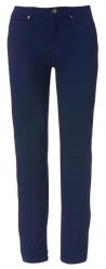 Clique Spodnie damskie 5-pocket stretch z twillu. Niebieskie spodnie materiałowe damskie CLIQUE, bez wzorów, z bawełny, klasyczne. Za 261.69 zł.