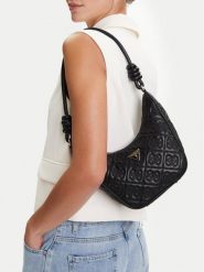 Guess Torebka 175731 Czarny. Czarne torebki klasyczne damskie Guess, z aplikacjami, ze skóry, bez dodatków. Za 289.99 zł.