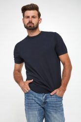 Sweter męski z krótkim rękawem ARMANI EXCHANGE. Swetry męskie Armani Exchange, l, bez wzorów, bez kołnierzyka. W wyprzedaży za 291.75 zł.