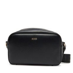 Torebka BOSS. Czarne listonoszki damskie Boss, bez wzorów, bez dodatków. Za 359.99 zł.