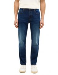 Męskie Spodnie Jeansowe Mustang Style Washington Straight Denim Blue 1016335 5000 802. Niebieskie spodnie materiałowe męskie Mustang, bez wzorów, z denimu. Za 219.99 zł.