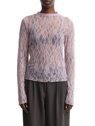 Comma koszulka z długim rękawem z koronką Kobiety różowy, 38. Czerwone t-shirty damskie Comma, bez wzorów, z koronki, bez kołnierzyka. Za 269.95 zł.