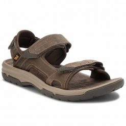 Buty do chodzenia męskie Teva Langdon. Brązowe buty trekkingowe męskie Teva, z materiału, bez zapięcia, trekkingowe. W wyprzedaży za 346.60 zł.