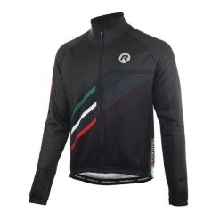 Zimowa kurtka rowerowa męska Rogelli Team 2.0. Czarne kurtki męskie Rogelli, na zimę, l, bez wzorów, rowerowe. W wyprzedaży za 421.00 zł.