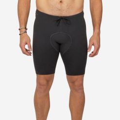 Spodenki na kajak i stand up paddle męskie Itiwit neopren 2 mm. Szare szorty męskie Decathlon, bez wzorów, z materiału. Za 119.98 zł.
