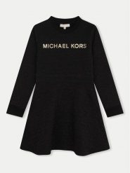 MICHAEL KORS KIDS Sukienka codzienna R30166 D Czarny Regular Fit. Czarne sukienki dziewczęce MICHAEL KORS KIDS, bez wzorów, z bawełny, bez ramiączek. Za 419.99 zł.