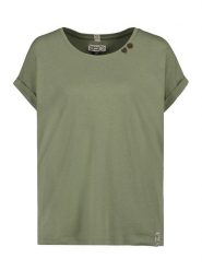 Sublevel Koszulka w kolorze khaki rozmiar: M. Brązowe bluzki damskie Sublevel, m, bez wzorów, z bawełny, bez kołnierzyka. Za 48.39 zł.