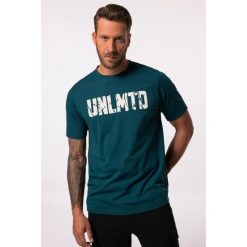 Męski T-shirt rękaw 1/2 fitness nadruk UNLMTD szybkoschnący do roz. 7 XL. Niebieskie t-shirty męskie JAY-PI, m, bez wzorów, z bawełny, bez kołnierzyka. Za 176.99 zł.