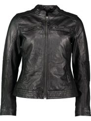 7eleven Skórzana kurtka "Salina" w kolorze czarnym rozmiar: 44. Czarne kurtki damskie 7eleven, bez wzorów, z materiału, bez kaptura. Za 434.99 zł.