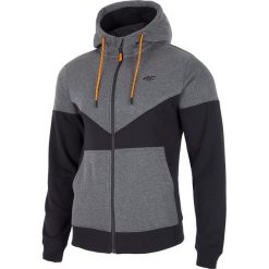Bluza męska BLM002 - ciemny szary melanż. Szare bluzy bez kaptura męskie 4f, m, z dzianiny. Za 129.99 zł.