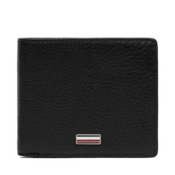 Portfel Tommy Hilfiger. Czarne portfele męskie Tommy Hilfiger, bez wzorów. Za 349.99 zł.