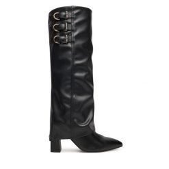 Kozaki Guess. Czarne kozaki damskie Guess, bez obcasa, na słupku. Za 1,139.00 zł.