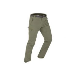 Spodnie turystyczne SH500 x-Warm stretch męskie. Brązowe spodnie materiałowe męskie QUECHUA, bez wzorów, z elastanu. Za 169.99 zł.