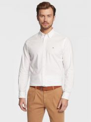 Tommy Hilfiger Koszula Oxford MW0MW25037 Biały Regular Fit. Białe koszule męskie Tommy Hilfiger, l, bez wzorów, z bawełny, bez kołnierzyka, bez ramiączek. Za 309.99 zł.