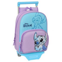 Torba szkolna z kółkami Stitch Sweet Niebieski. Niebieskie torebki dziecięce Disney. Za 197.55 zł.