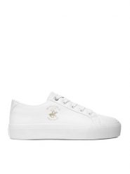 Beverly Hills Polo Club Tenisówki BHPC040W Biały. Białe trampki i tenisówki damskie Beverly Hills Polo Club, bez wzorów, ze skóry. Za 179.99 zł.