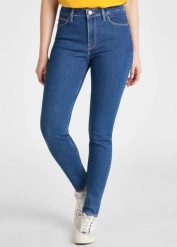 LEE SCARLETT SKINNY HIGH WAIST DAMSKIE SPODNIE JEANSOWE BRIGHT STONE L626MANS 112114276. Spodnie materiałowe damskie Lee, bez wzorów, z jeansu, z podwyższonym stanem. Za 199.99 zł.