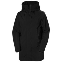 Damska kurtka wodoodporna Helly Hansen Victoria Mid Length. Czarne kurtki damskie Helly Hansen, bez wzorów, bez kaptura. W wyprzedaży za 701.80 zł.